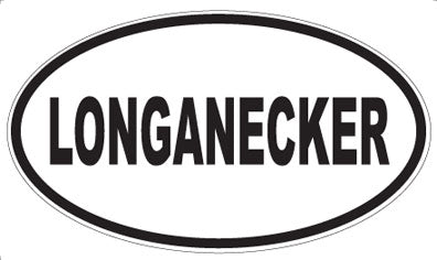 LONGANECKER - Oval Sticker