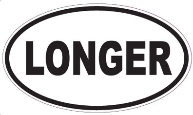 LONGER - Oval Sticker