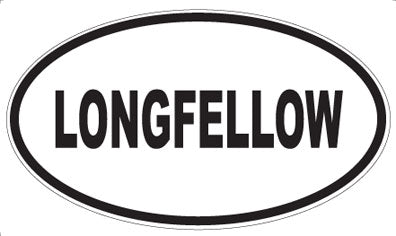 LONGFELLOW - Oval Magnet