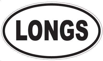 LONGS - Oval Sticker