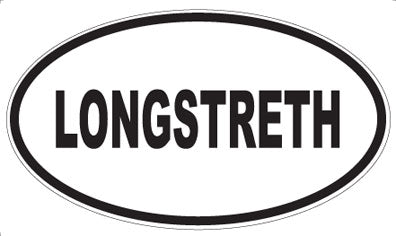 LONGSTRETH - Oval Sticker