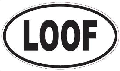 LOOF - Oval Sticker