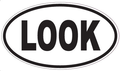 LOOK - Oval Sticker