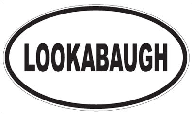 LOOKABAUGH - Oval Sticker