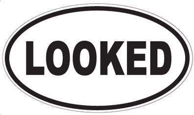 LOOKED - Oval Sticker