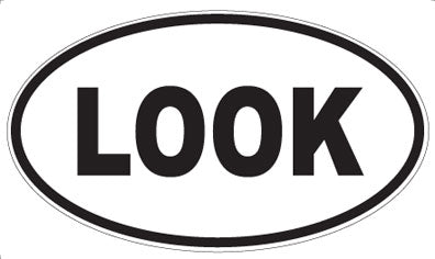 LOOK - Oval Magnet