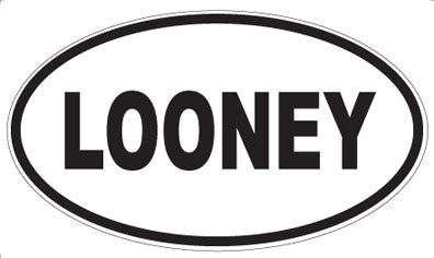 LOONEY - Oval Magnet