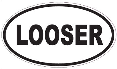 LOOSER - Oval Sticker
