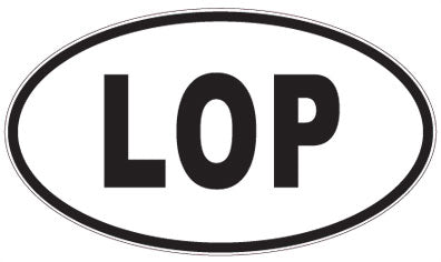 LOP - 3 Letter Initials Oval Sticker