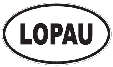LOPAU - Oval Sticker