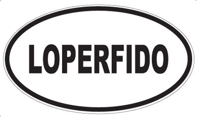 LOPERFIDO - Oval Sticker