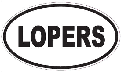 LOPERS - Oval Sticker