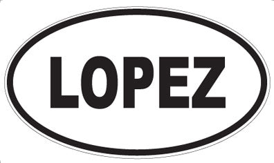 LOPEZ - Oval Magnet