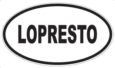LOPRESTO - Oval Sticker