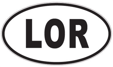 LOR - 3 Letter Initials Oval Sticker