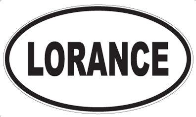 LORANCE - Oval Sticker