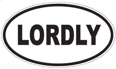 LORDLY - Oval Sticker