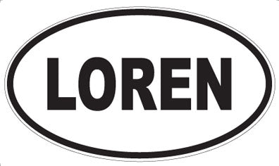 LOREN - Oval Sticker