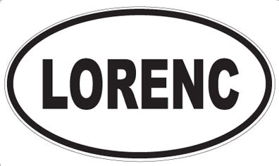 LORENC - Oval Sticker