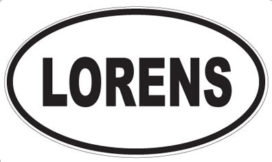 LORENS - Oval Sticker
