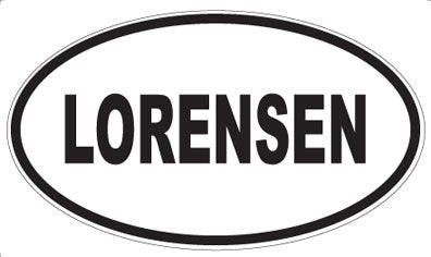 LORENSEN - Oval Sticker