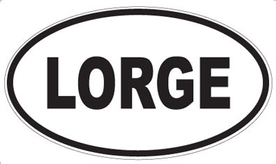 LORGE - Oval Sticker