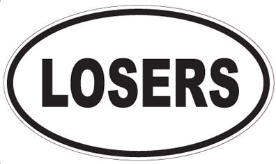 LOSERS - Oval Sticker