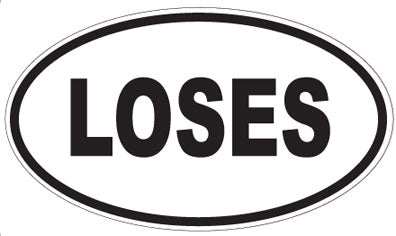 LOSES - Oval Sticker