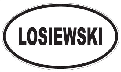 LOSIEWSKI - Oval Sticker