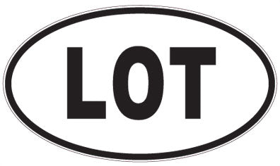 LOT - 3 Letter Initials Oval Sticker