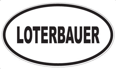 LOTERBAUER - Oval Magnet