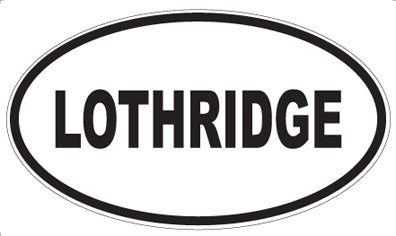 LOTHRIDGE - Oval Sticker