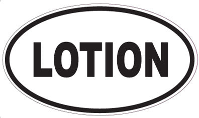LOTION - Oval Sticker