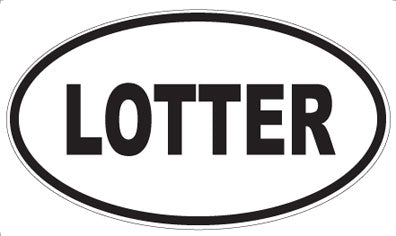 LOTTER - Oval Sticker