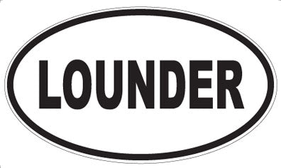 LOUNDER - Oval Sticker