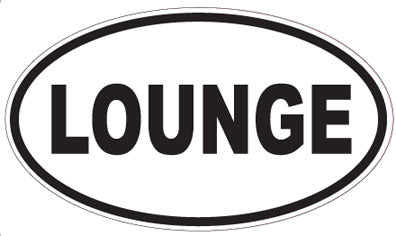 LOUNGE - Oval Sticker