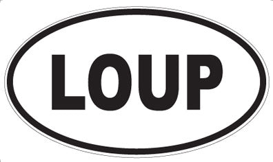 LOUP - Oval Sticker