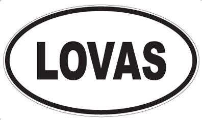 LOVAS - Oval Sticker