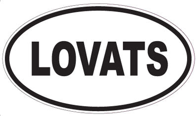 LOVATS - Oval Sticker