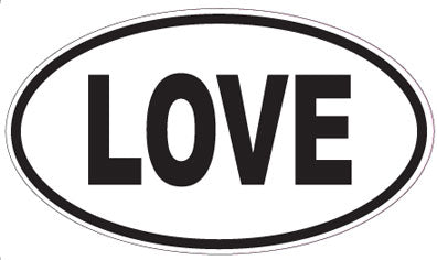 LOVE - Oval Sticker