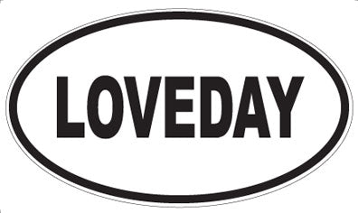 LOVEDAY - Oval Magnet