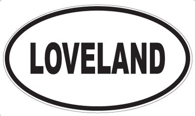 LOVELAND - Oval Magnet