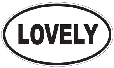 LOVELY - Oval Sticker