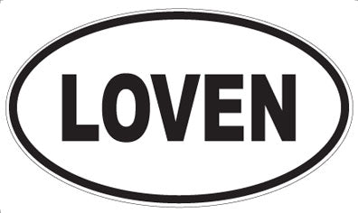 LOVEN - Oval Sticker