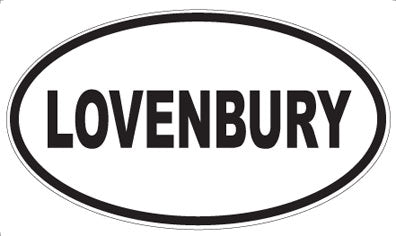 LOVENBURY - Oval Sticker