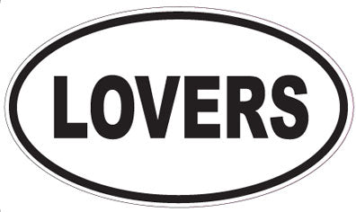 LOVERS - Oval Sticker