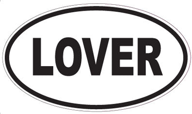LOVER - Oval Magnet