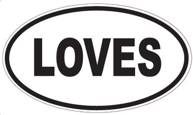 LOVES - Oval Sticker