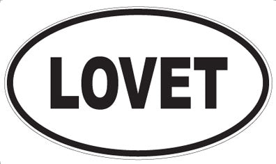 LOVET - Oval Sticker
