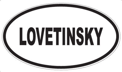 LOVETINSKY - Oval Sticker